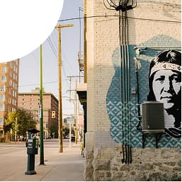 Winnipeg street mural scene
